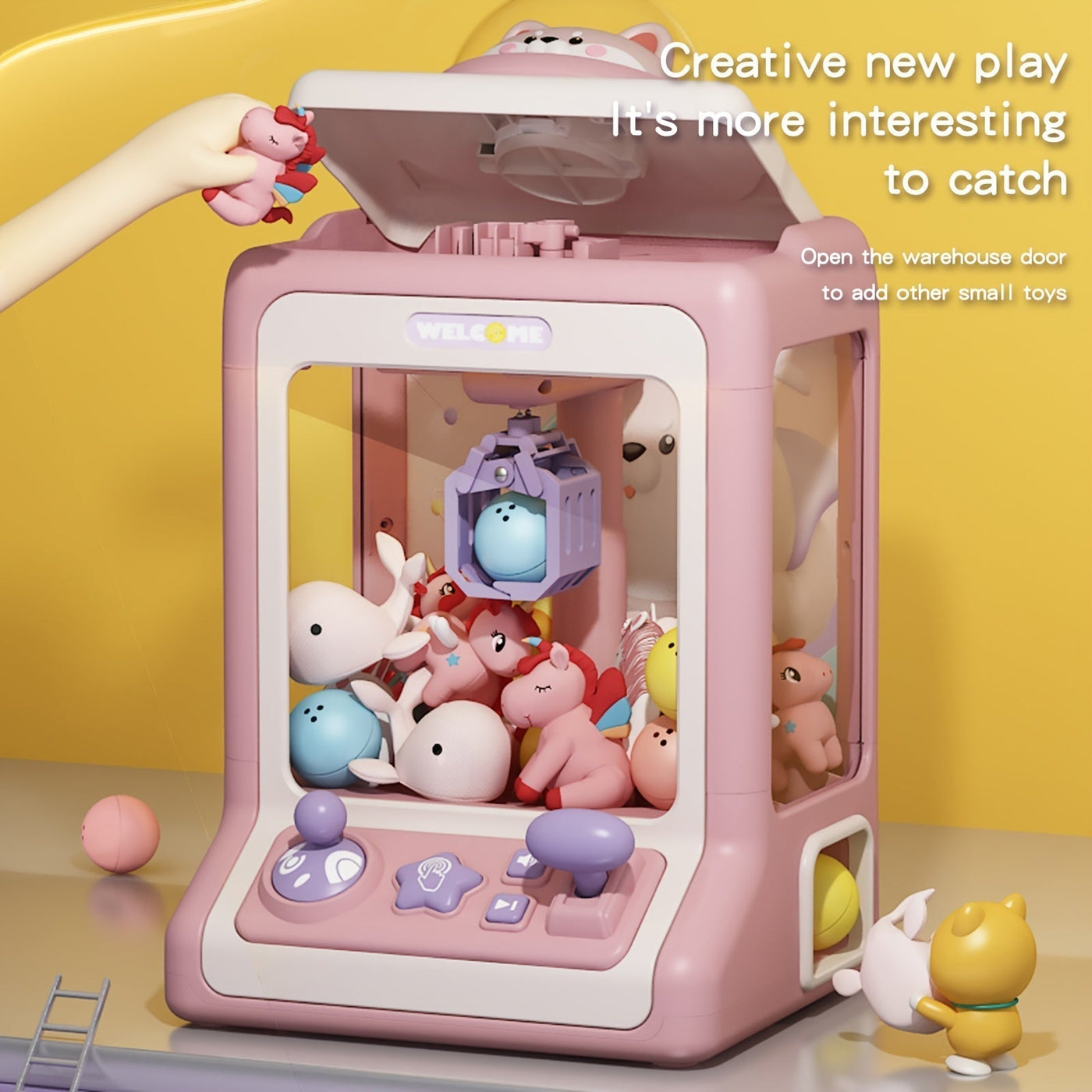 Mini Claw Machine Clip Doll