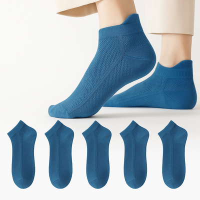Ultra-Thin Breathable Cotton Mesh Ankle Socks