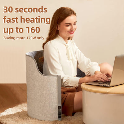 Compact and Silent 360° Personal Desk Heater with Safety Features