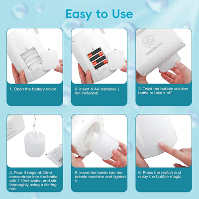 Bubble Machine Automatic Bubble Blower for Kids