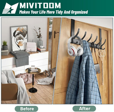 Over Door Hanger with 6 Hooks