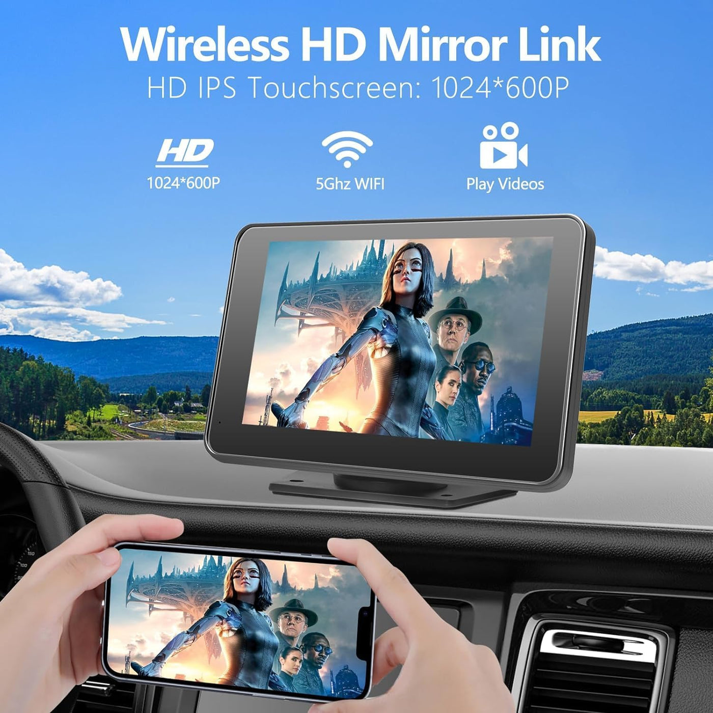 Wireless CarPlay & Android Auto 7" Touch Screen Car Stereo