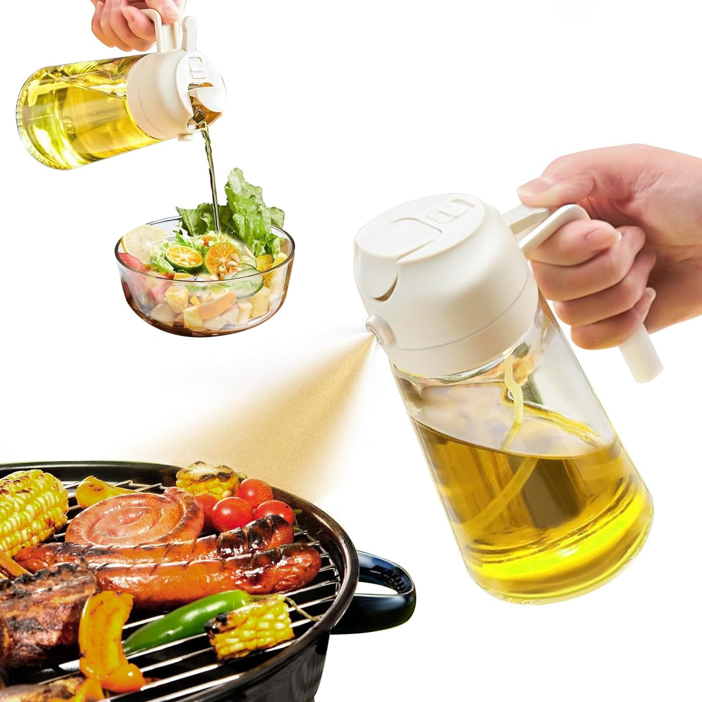 2-in-1 Oil Sprayer Bottle