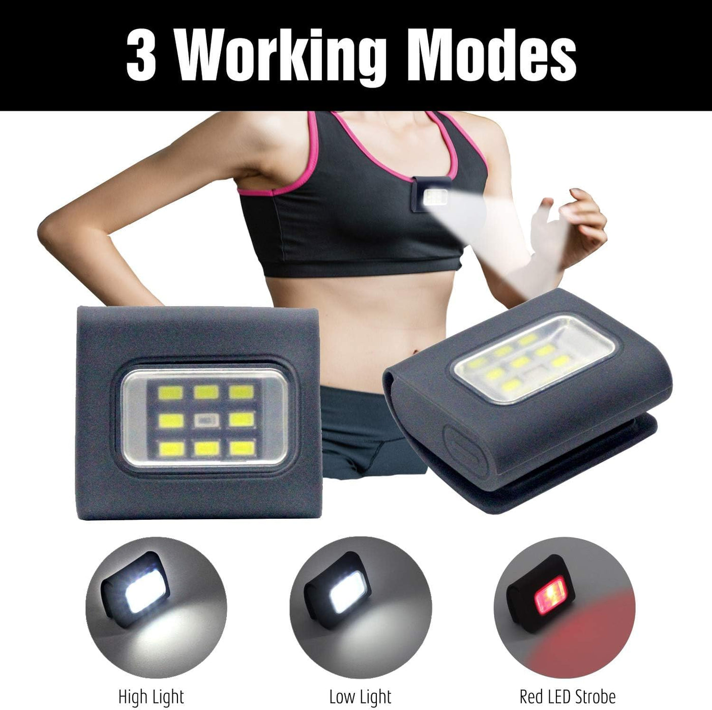 Outdoor Night Running Lights, 2 Packs