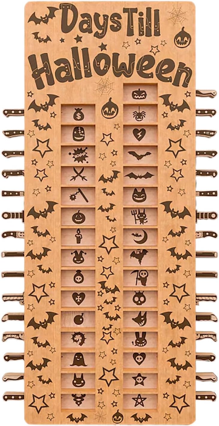 Halloween Enchantment Wooden Countdown Calendar
