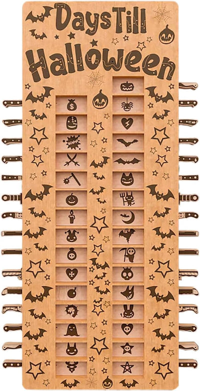 Halloween Enchantment Wooden Countdown Calendar