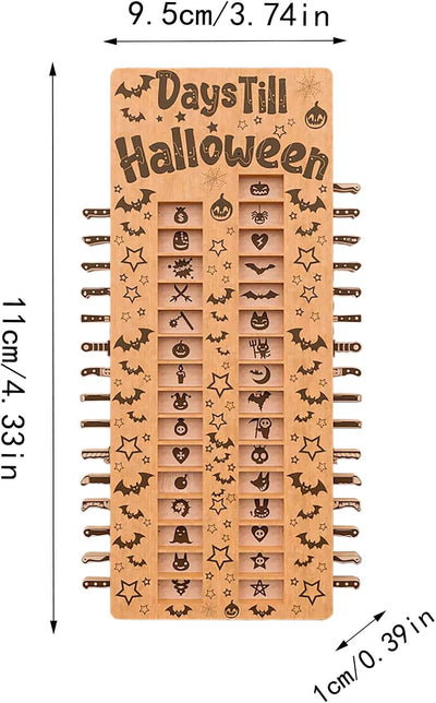 Halloween Enchantment Wooden Countdown Calendar