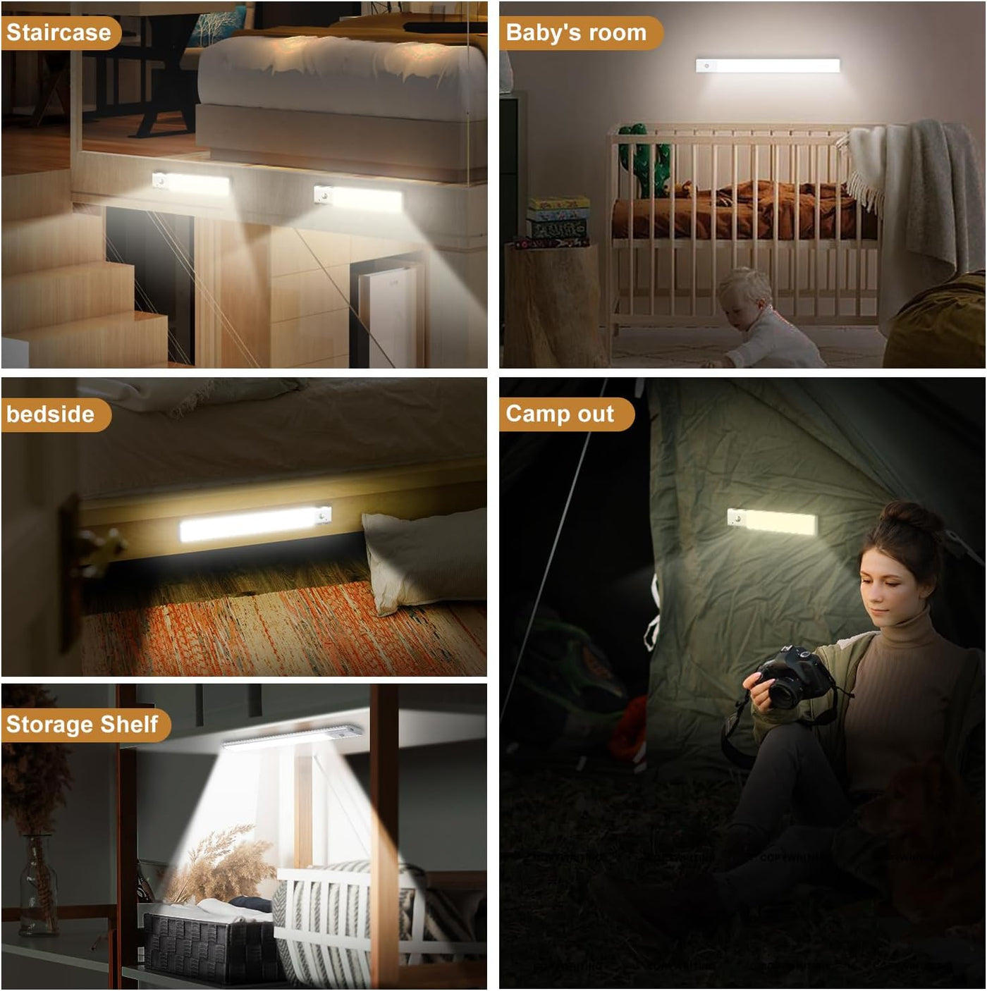 Smart Motion-Sensing LED Under Cabinet Light