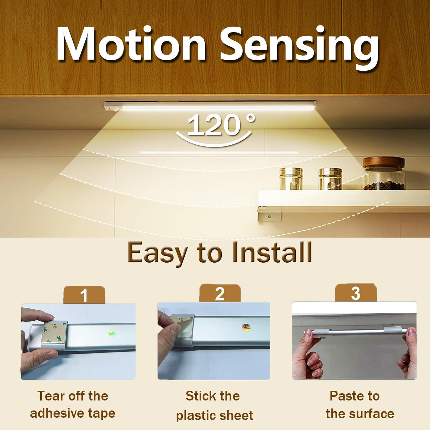 Smart Motion-Sensing LED Under Cabinet Light