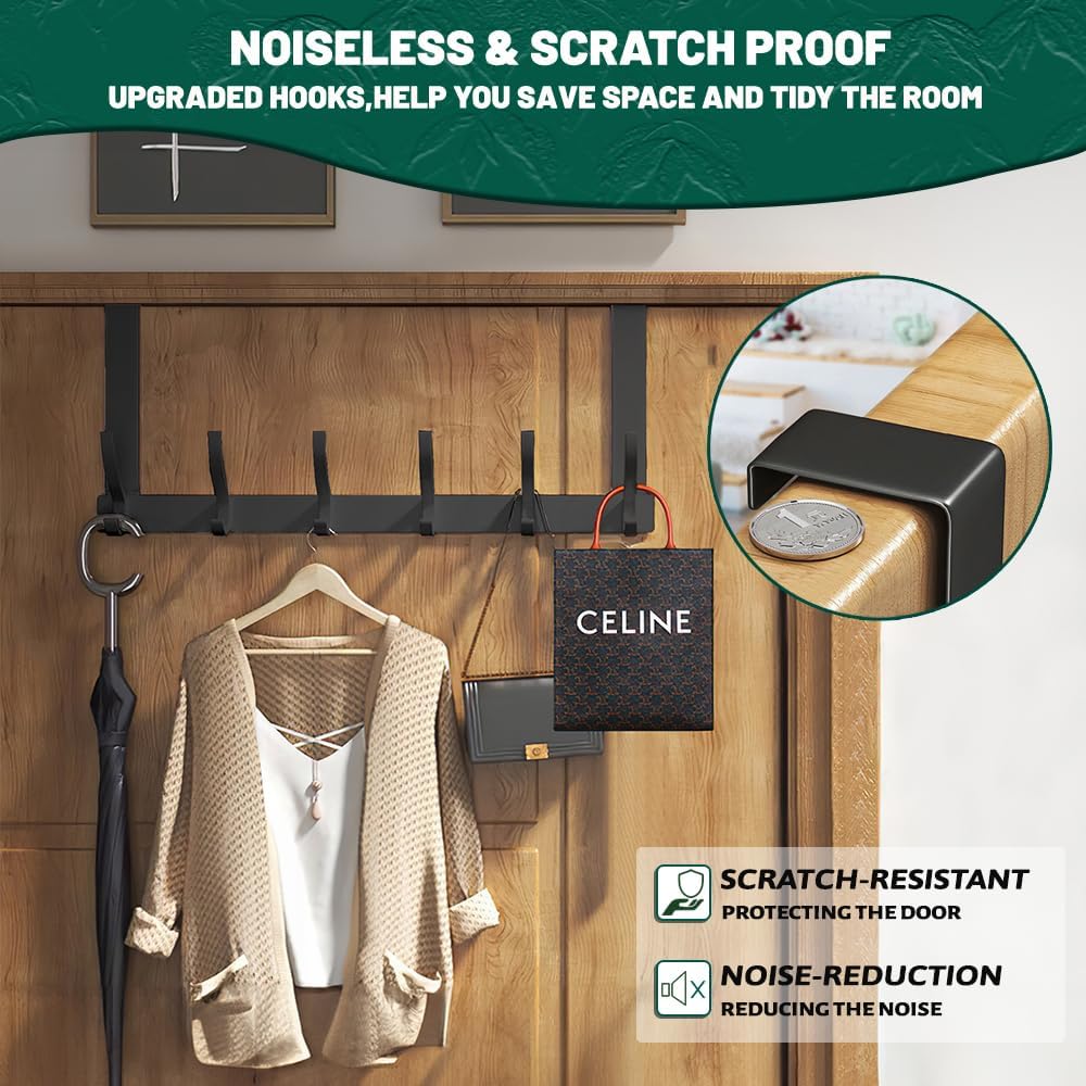 Over Door Hanger with 6 Hooks