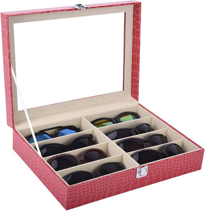 Leather 8 Piece Eyeglasses Storage