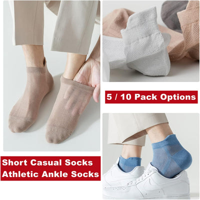 Ultra-Thin Breathable Cotton Mesh Ankle Socks