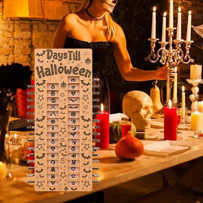 Halloween Enchantment Wooden Countdown Calendar