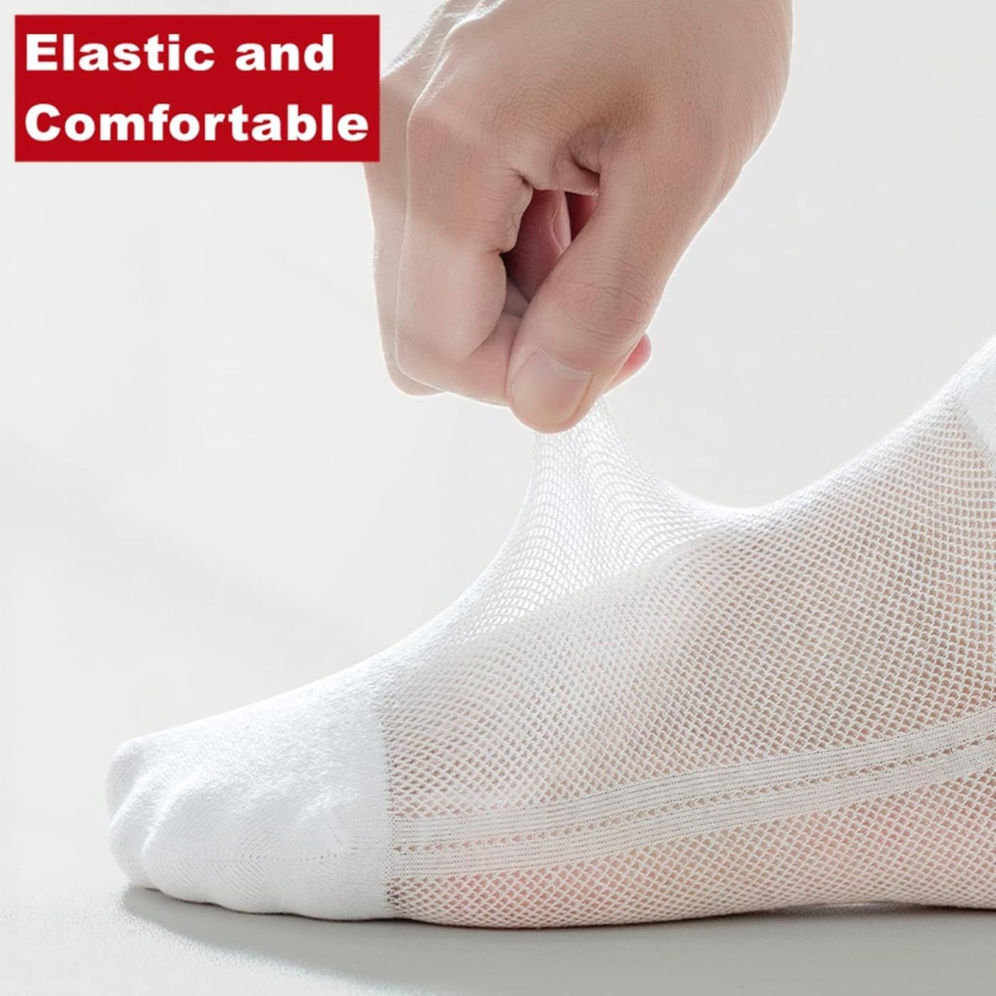 Ultra-Thin Breathable Cotton Mesh Ankle Socks