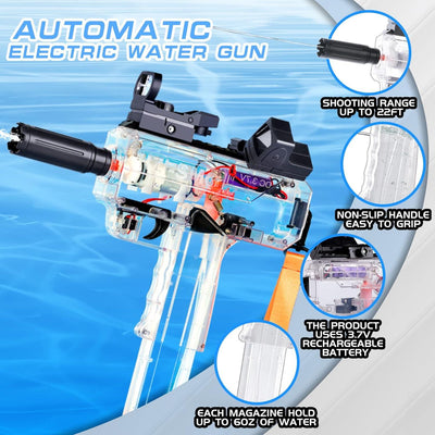 UZI Transparent Automatic High-speed Water Gun