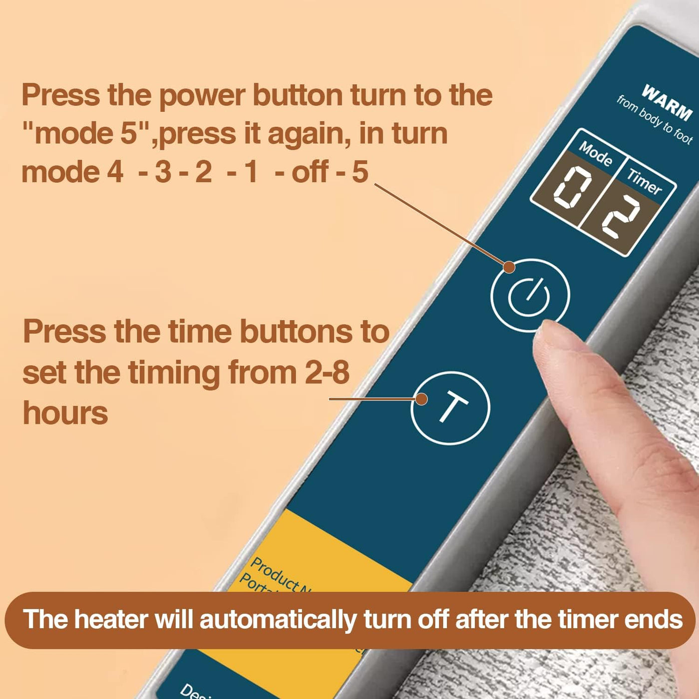 Compact and Silent 360° Personal Desk Heater with Safety Features