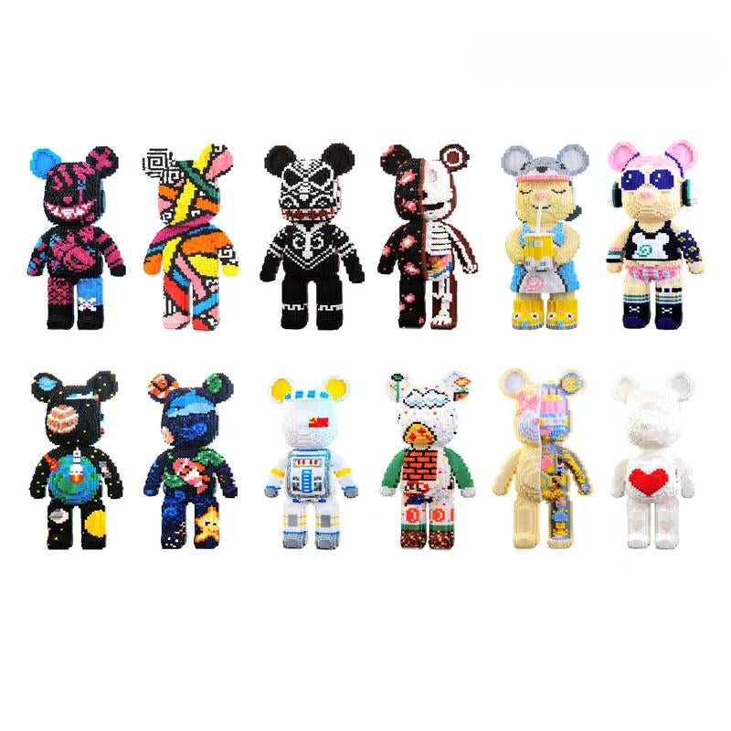 DIY Pixel Art Block Bear Figures – Creative Building & Collectible Display