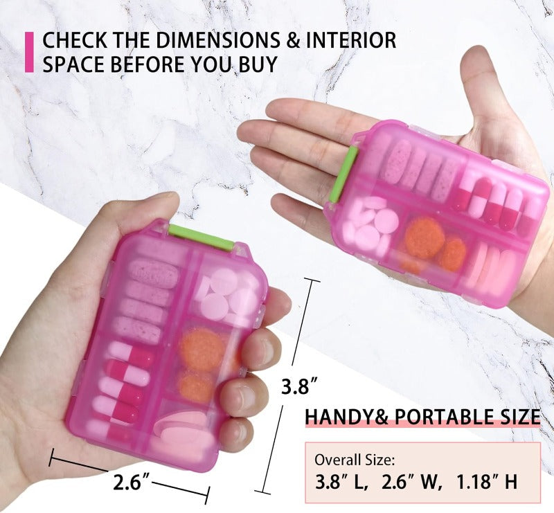 Portable Multi-Compartment Sealed Pill Case