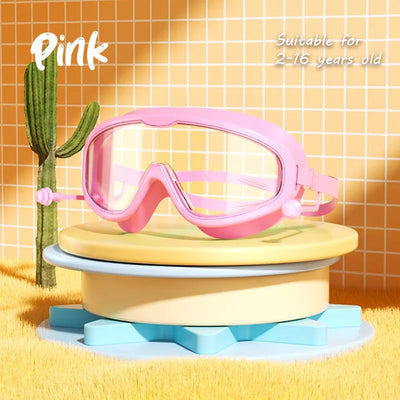 YoPoll HD children's large frame waterproof and anti-fog swimming goggles