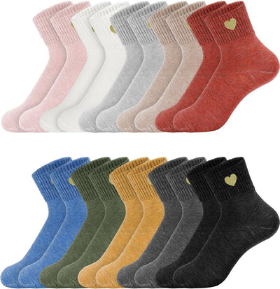 10-Pair Colorful Smiley Face Ankle Socks