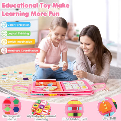 Busy Board - Montessori Toys for 1 2 3 4 Year Old