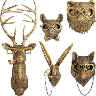Elegant Animal Head Wall Sculptures