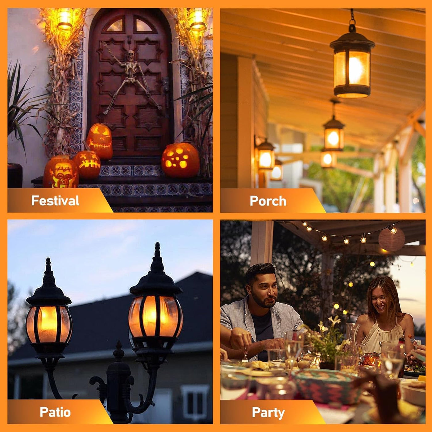 Halloween LED Flame Light Bulbs