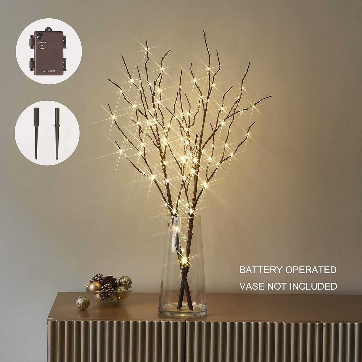 Lighted Brown Branches