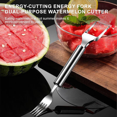 2-in-1 Stainless Steel Watermelon Fork Slicer