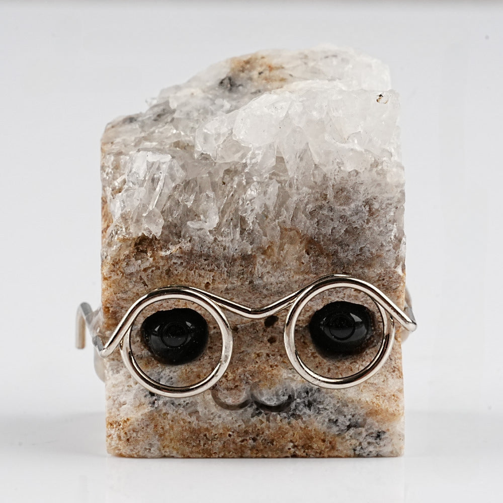 Hand-Carved Natural Crystal Hedgehog