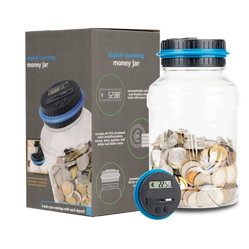 Digital Coin Counting Jar – Automatic Money-Saving Bank