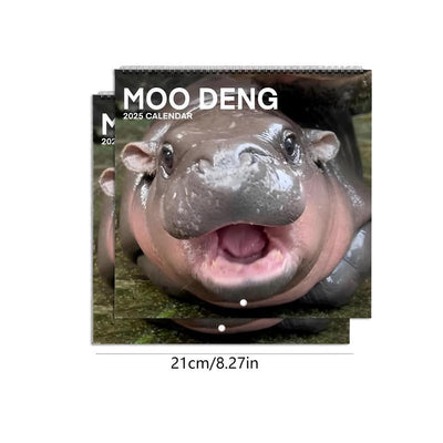 SnuggleMoo Adorable Moo Deng Baby Hippo 2025 Calendar