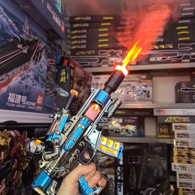 Electric Submachine Gun Toy with Smoke, Sound, and Vibration Effects