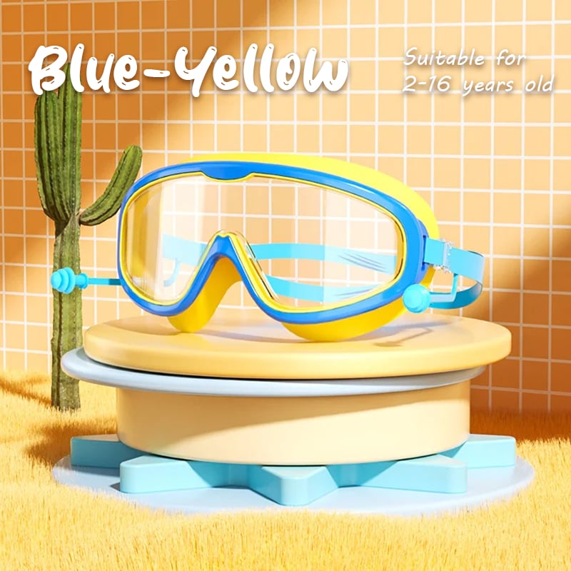 YoPoll HD children's large frame waterproof and anti-fog swimming goggles