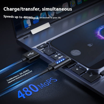 120W Smart LED Charging Cable with Auto-Off & Kevlar Braid