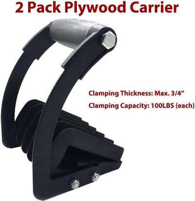 Ergonomic Plywood Carrier with Adjustable Clamp and Non-Slip Handle