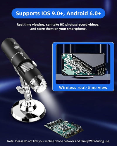 Wireless Digital Microscope – 1080P HD Camera with 1000x Zoom