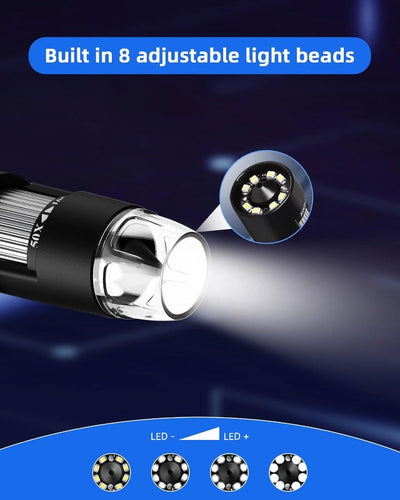 Wireless Digital Microscope – 1080P HD Camera with 1000x Zoom