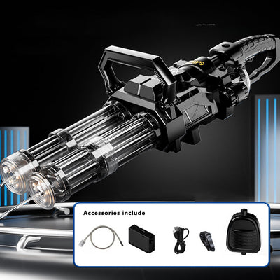 High Speed Shooting Dual Muzzle Gatling Water Gun Backpack (muzzle LED)