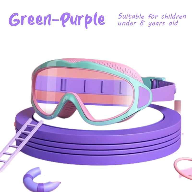 YoPoll HD children's large frame waterproof and anti-fog swimming goggles