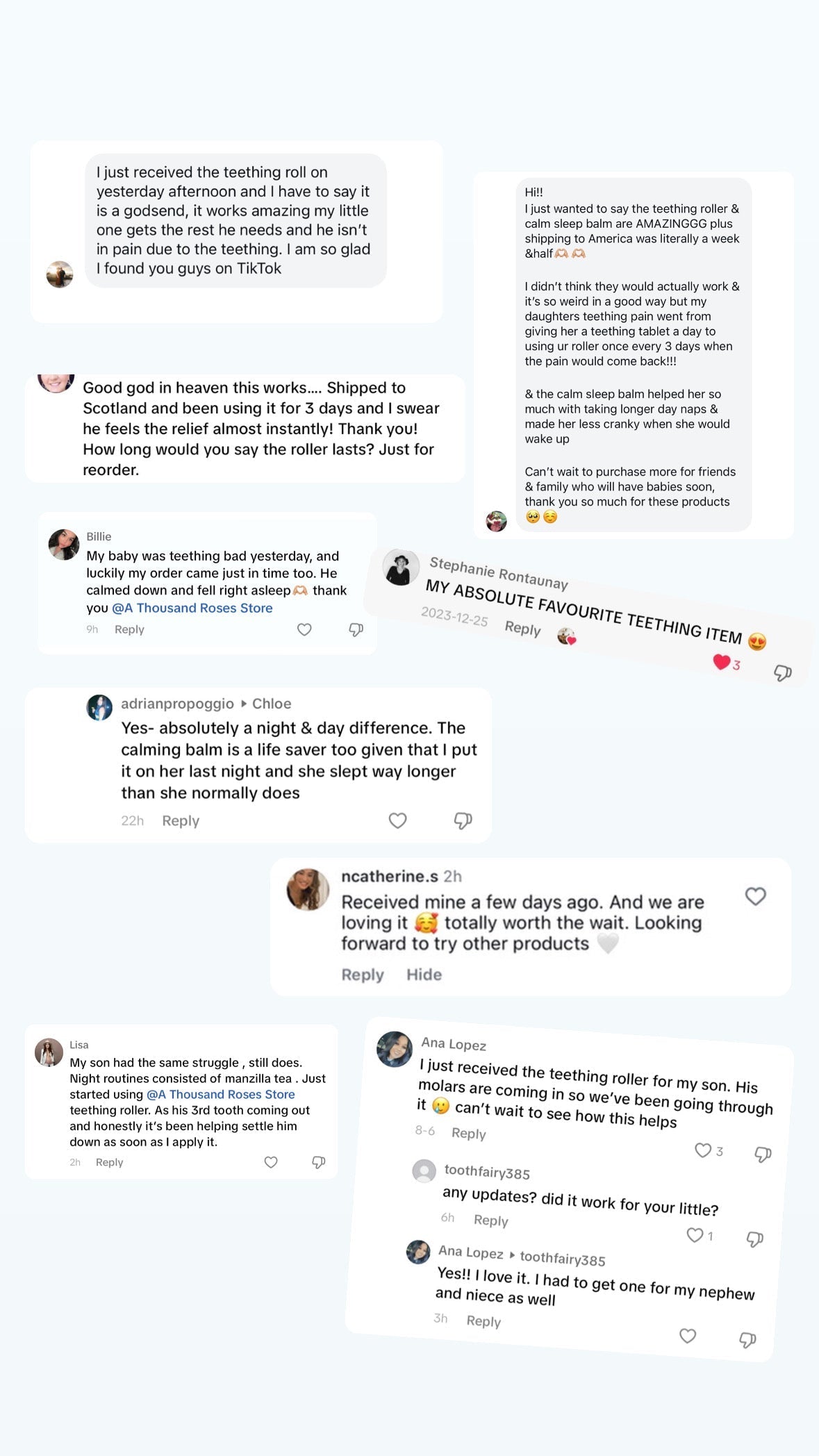 Teething, Natural Pain Relief Roller ~