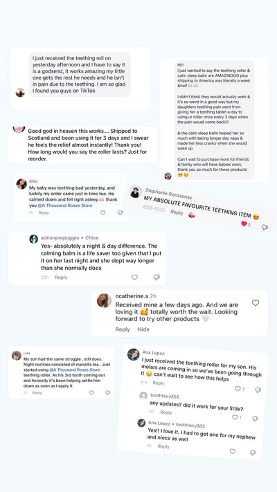 Teething, Natural Pain Relief Roller ~