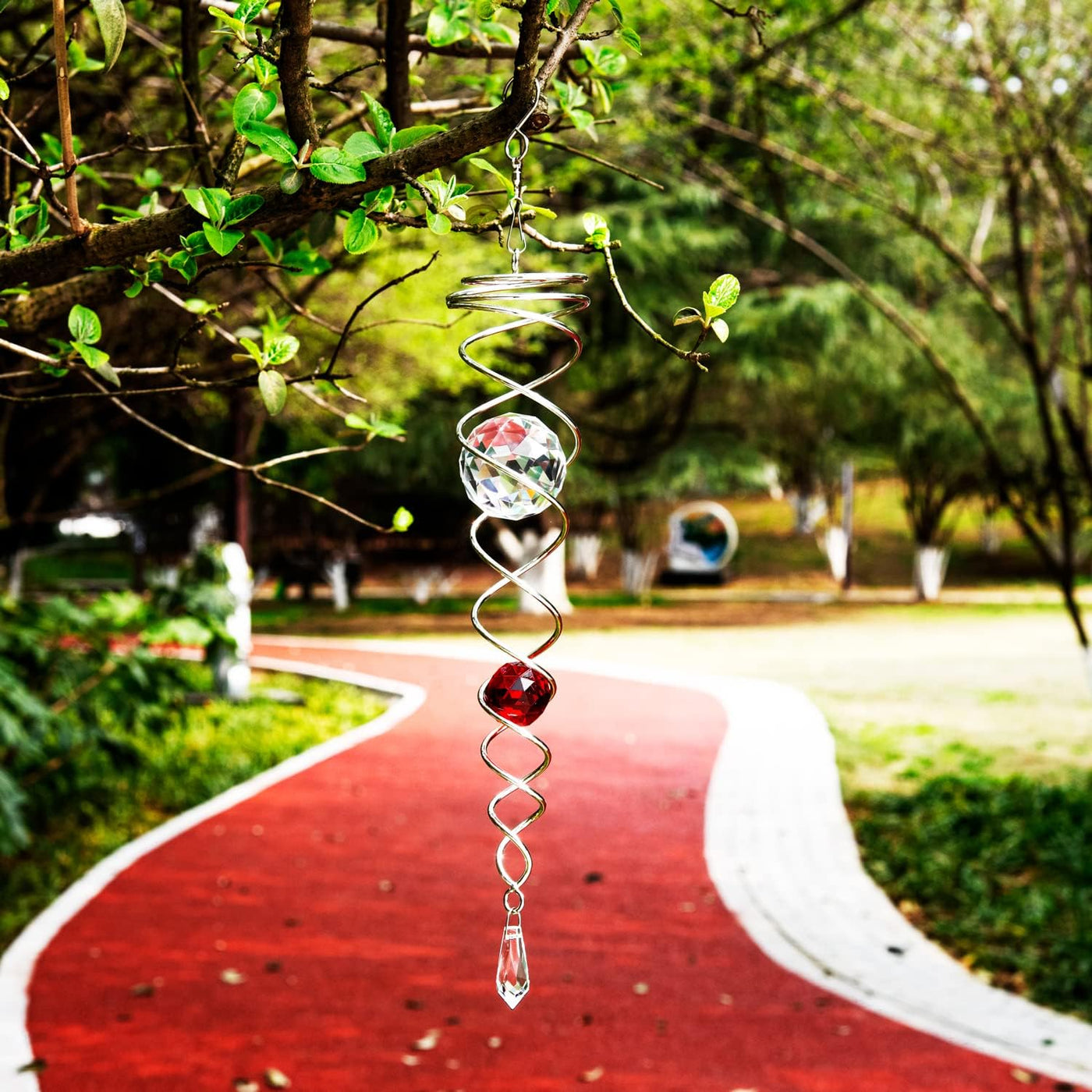 '- Gazing Ball Spiral Tail Wind Spinner Stabilizer