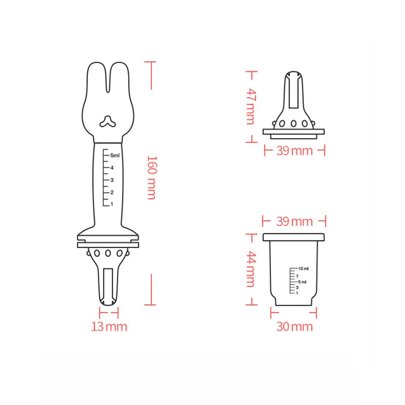 Multi-Functional Baby Feeder with Measuring Syringe and Cup
