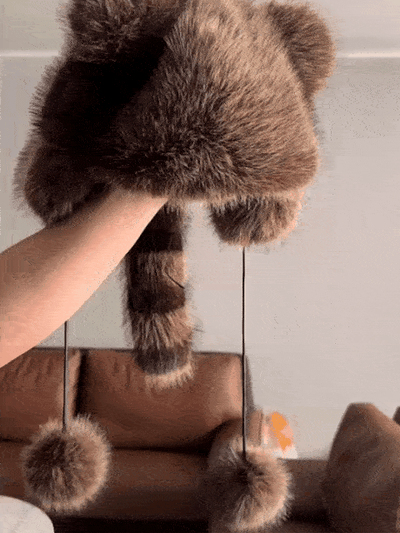 🔥 - Handmade Imitation Raccoon Fur Hat