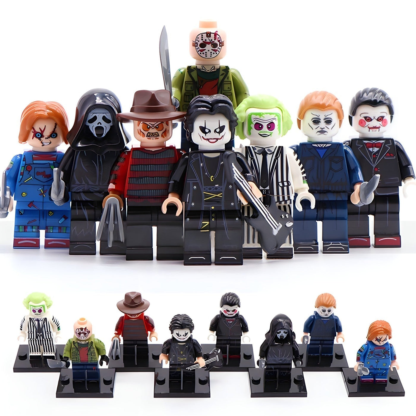 Assorted Halloween Horror Movie Minifigure Set  with Weapons & Accessories
