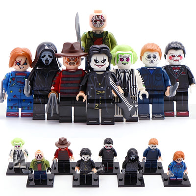 Assorted Halloween Horror Movie Minifigure Set  with Weapons & Accessories