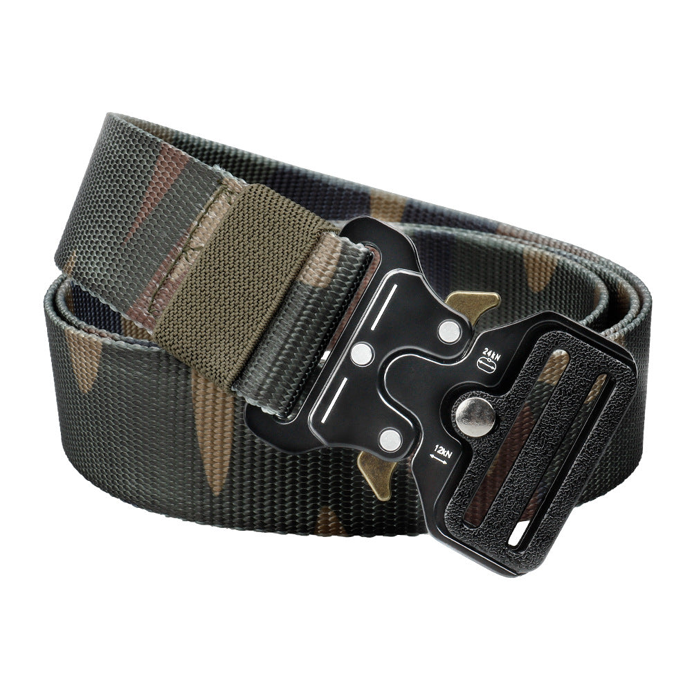 Tactical Nylon Belt with Quick-Release Aluminum Buckle
