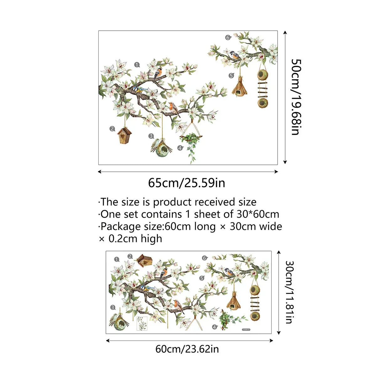 💐 Colorful Floral Bouquet Window Sticker 🖼️ (Removable without leaving marks)