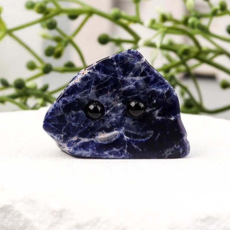 Hand-Carved Natural Crystal Hedgehog